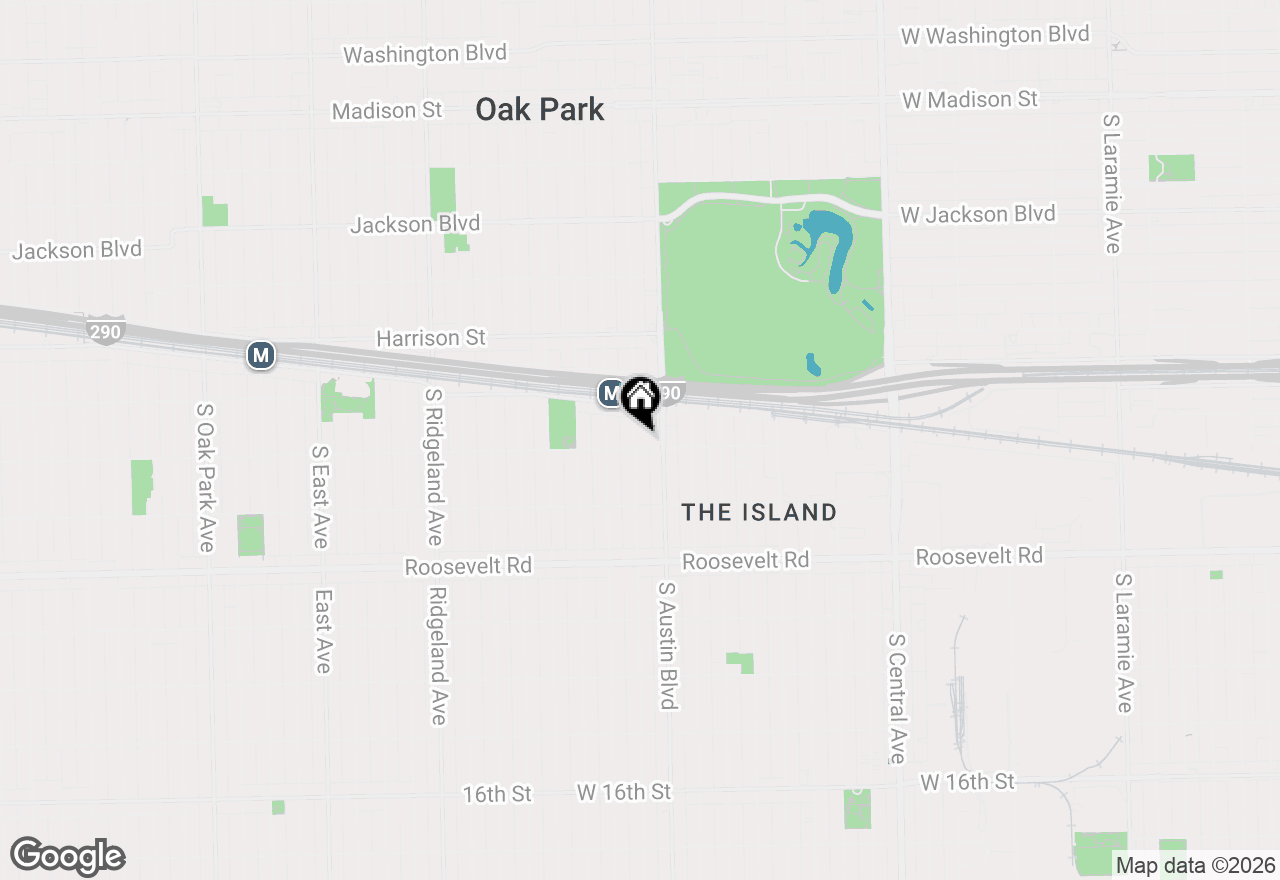 Map of 1036 S Humphrey Avenue, Oak Park, IL 60304