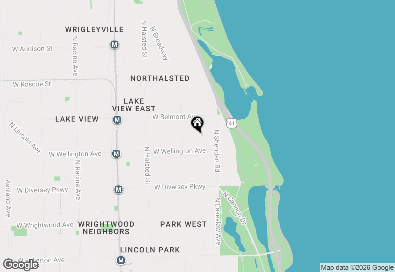 Map of 500 W Barry Avenue #2E, Chicago, IL 60657