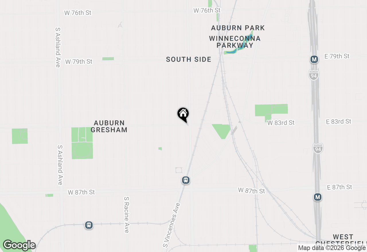 Map of 823 W 83rd Street #1N, Chicago, IL 60620