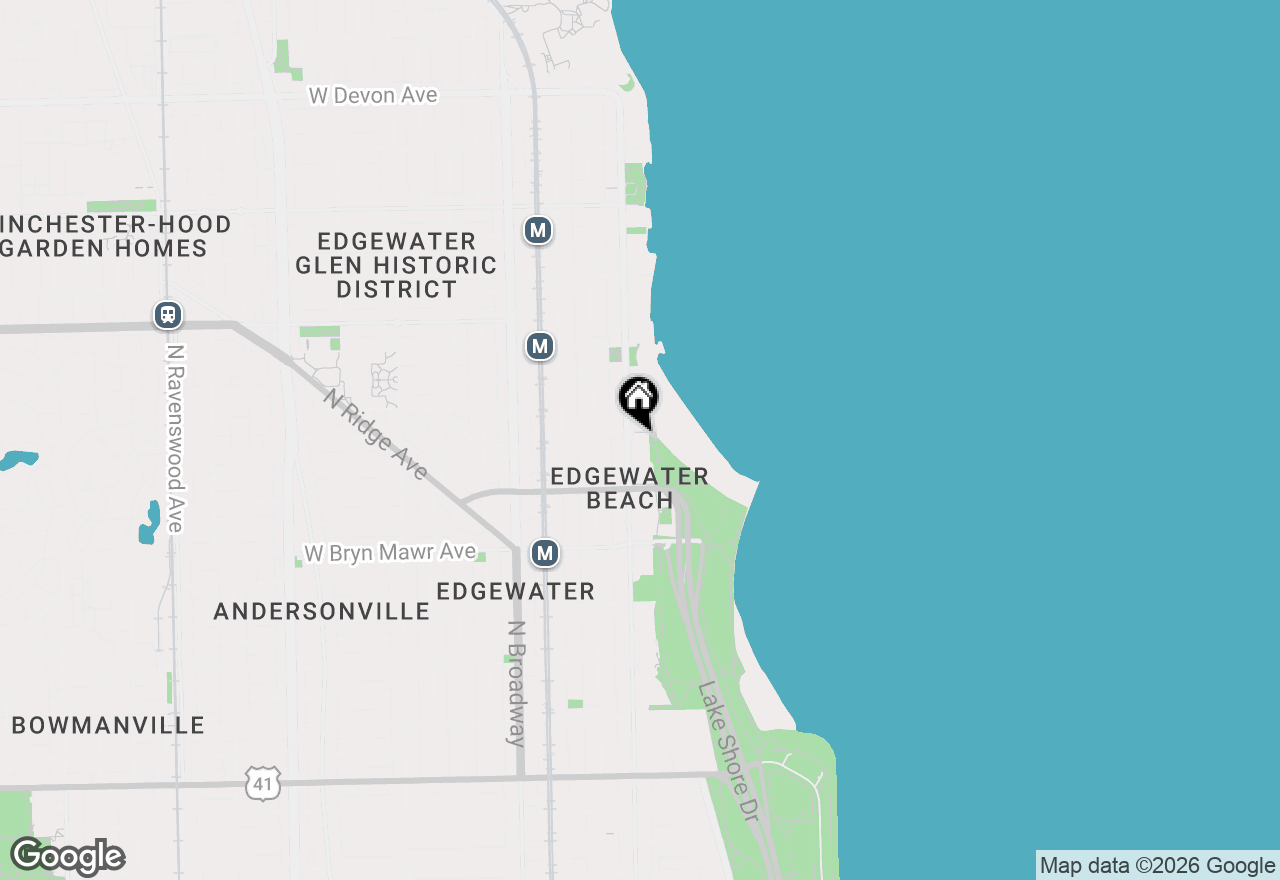 Map of 5757 N Sheridan Road #19B, Chicago, IL 60660