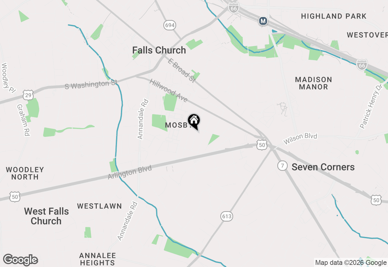 Map of 2850 Brook Drive, Falls Church, VA 22042