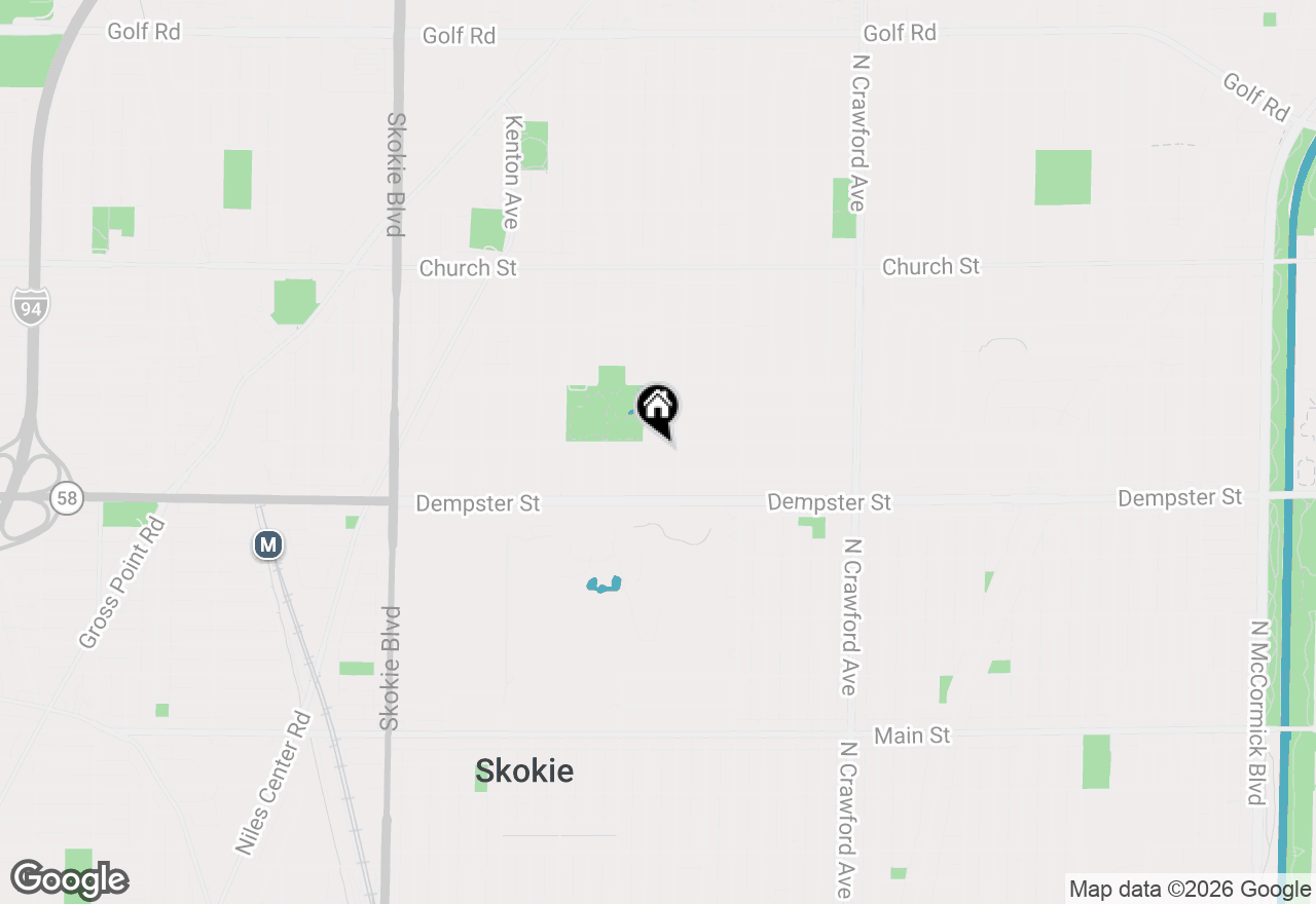 Map of (Address confidential), Skokie, Illinois 60076
