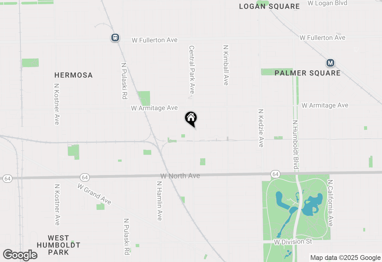 Map of 1836 N Central Park Avenue, Chicago, IL 60647