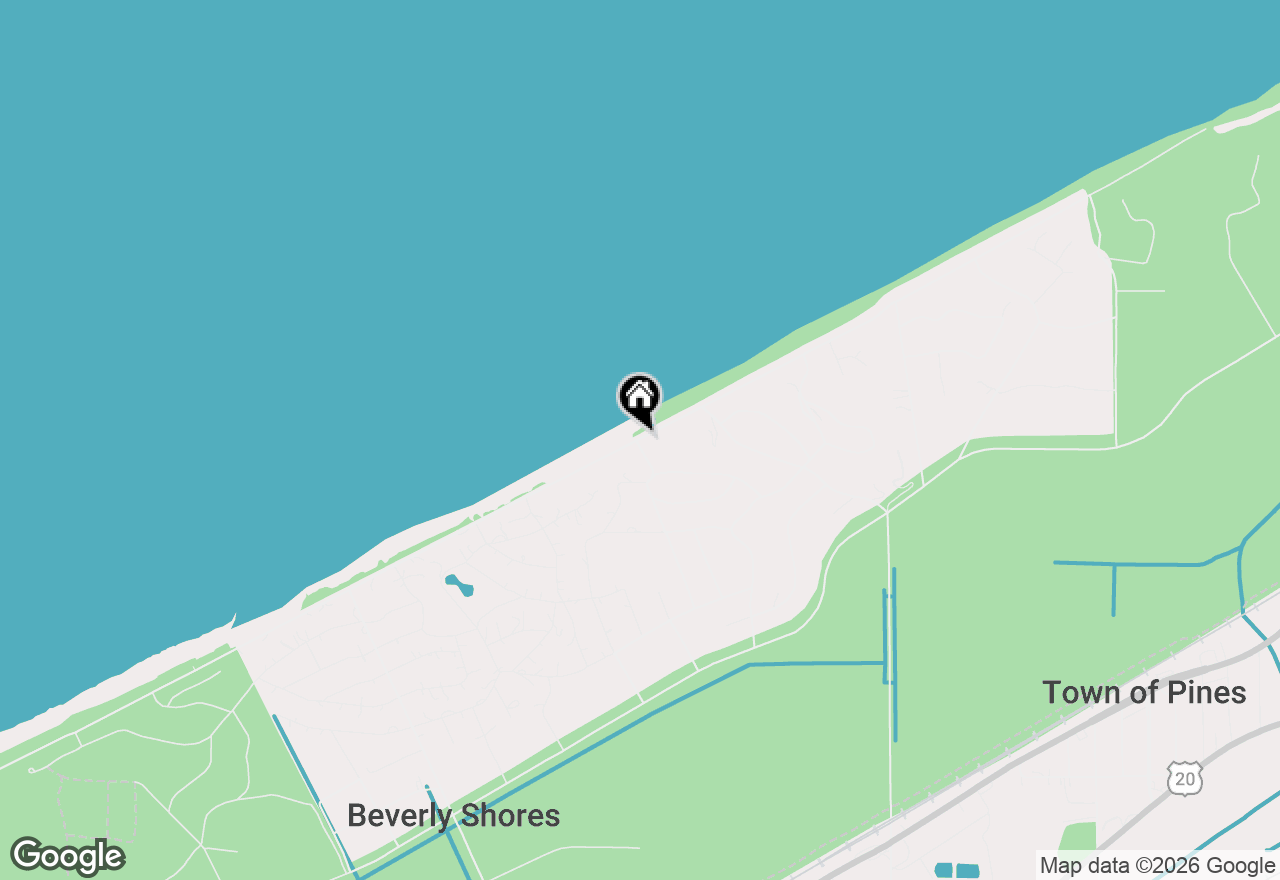 Map of 401 E Lake Front Drive, Beverly Shores, IN 46361
