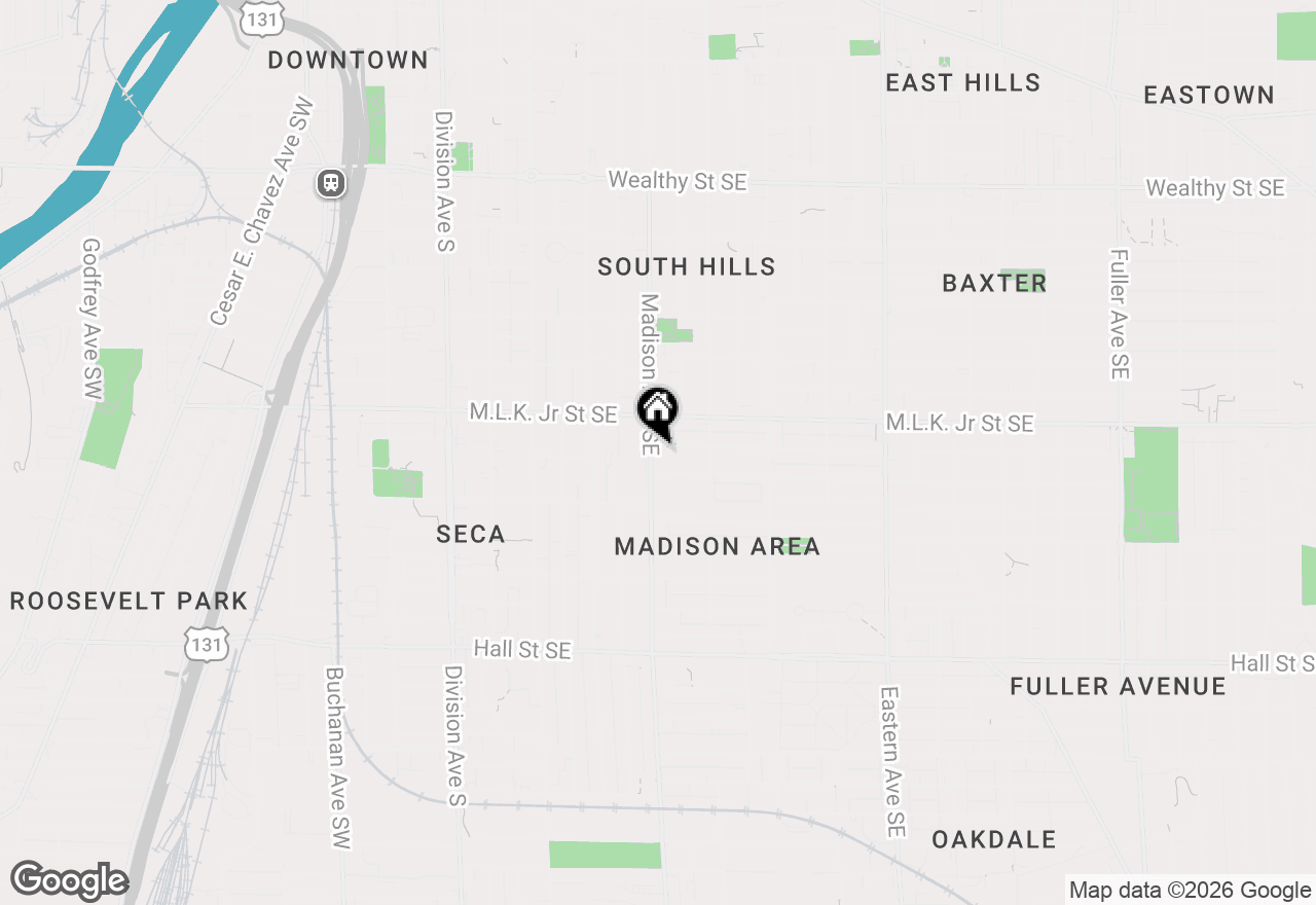 Map of 834 Madison Avenue Se, Grand Rapids, MI 49507