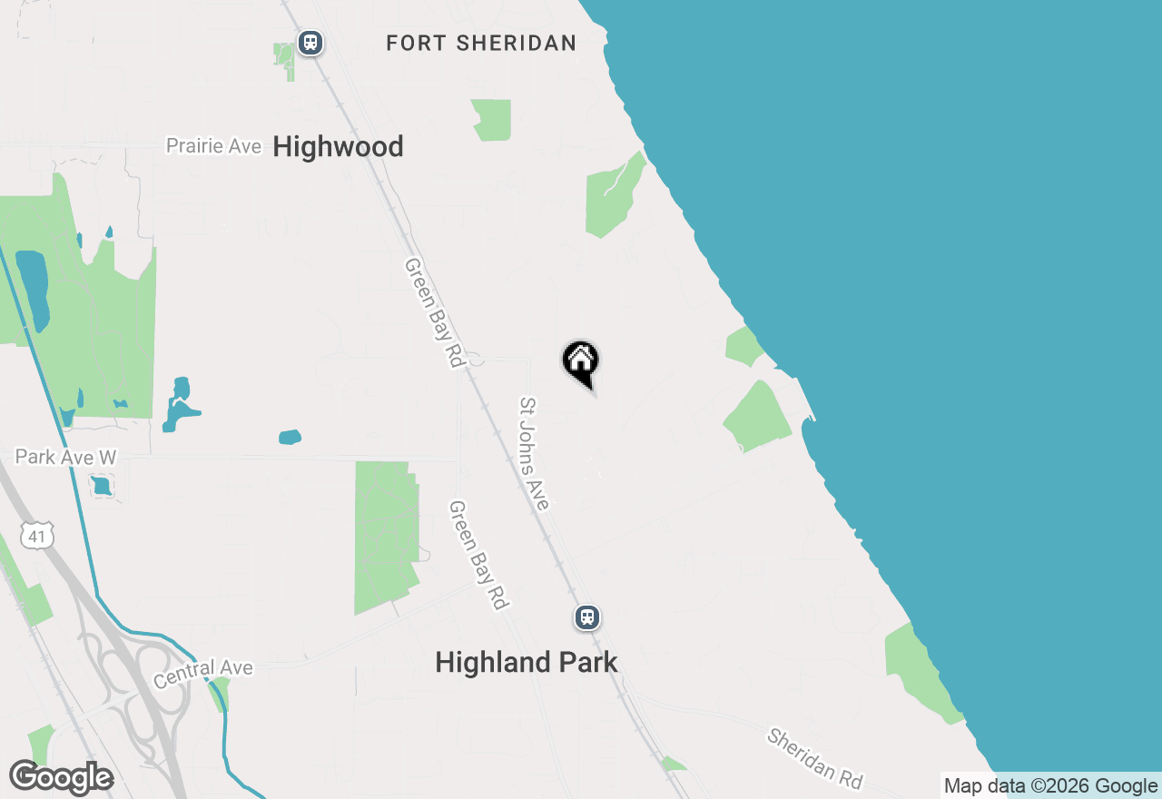 Map of 2119 Sheridan Road, Highland Park, IL 60035