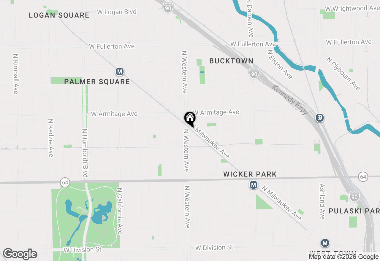 Map of 1885 N Winnebago Avenue #2W, Chicago, IL 60647