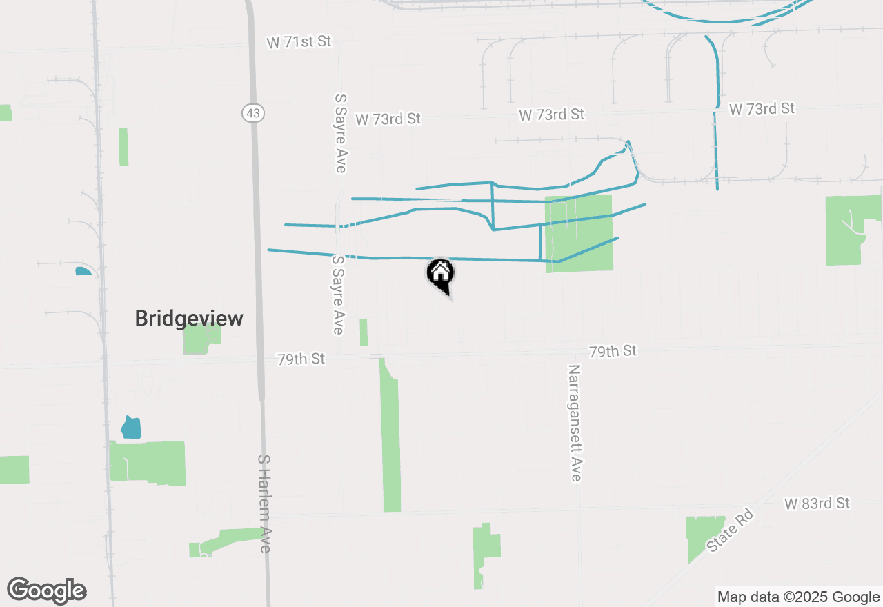 Map of 7733 Rutherford Avenue, Burbank, IL 60459