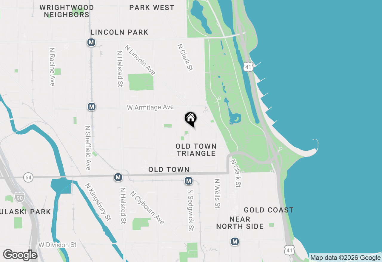 Map of 1833 N Sedgwick Street #2, Chicago, IL 60614