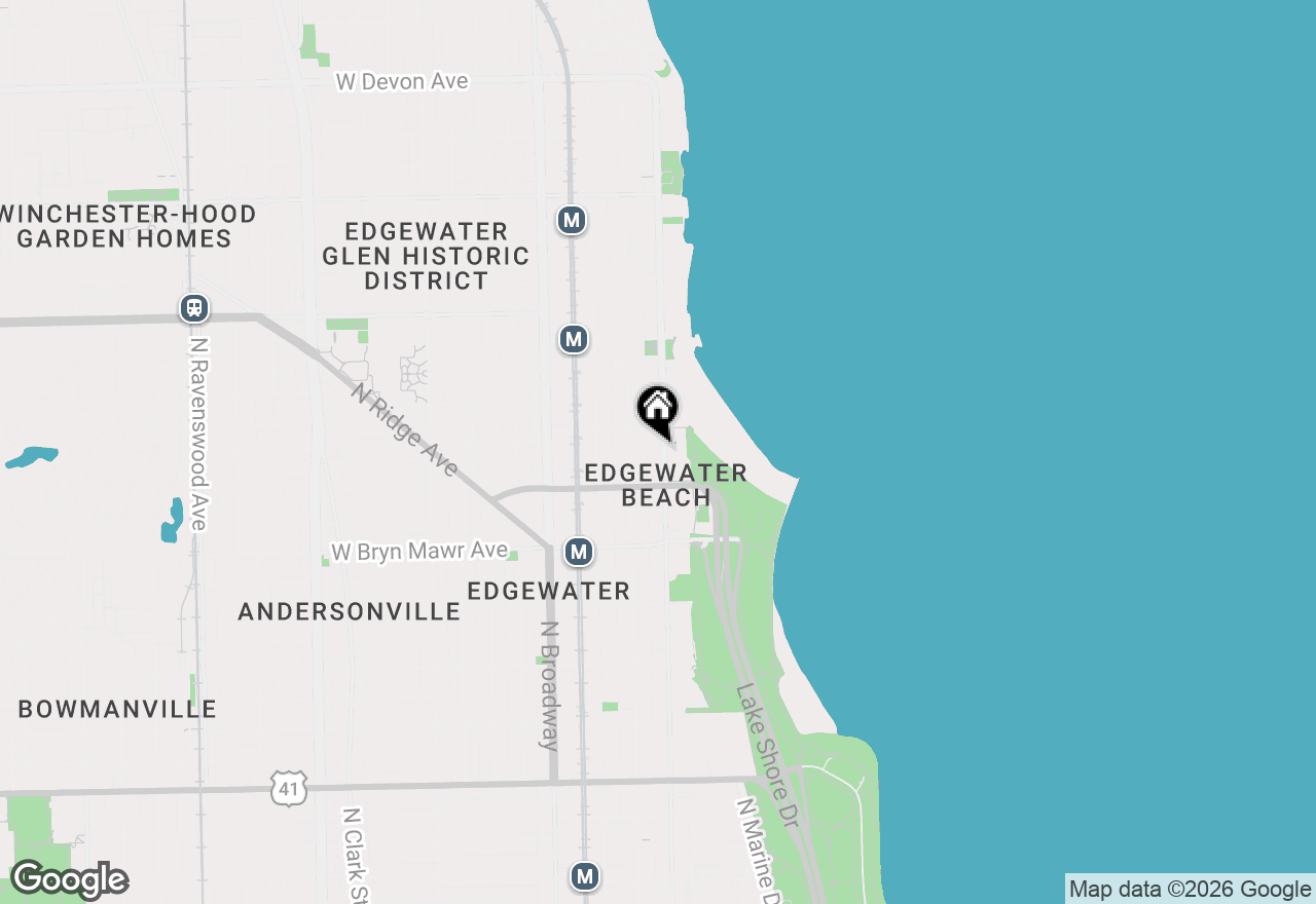 Map of 5740 N Sheridan Road #8D, Chicago, IL 60660