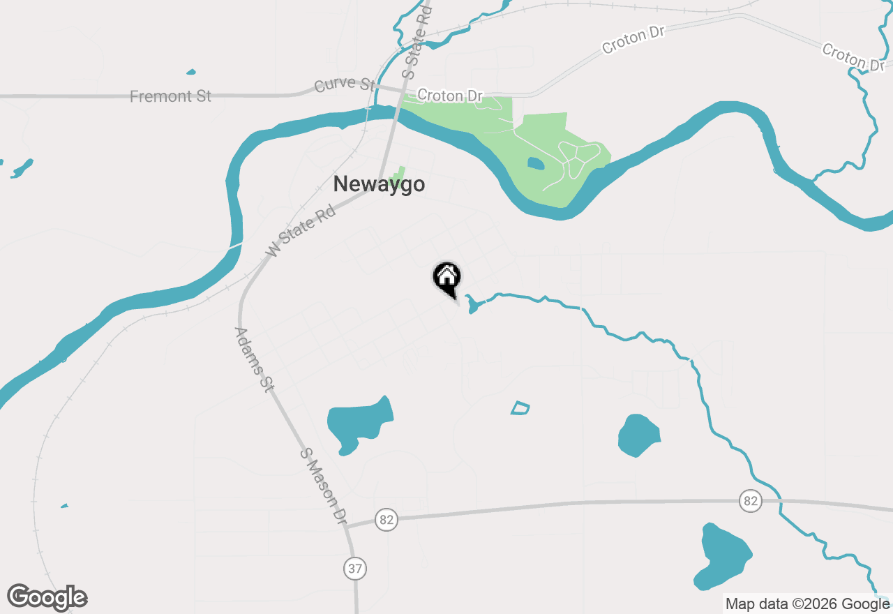Map of 8 E Barton Street, Newaygo, MI 49337