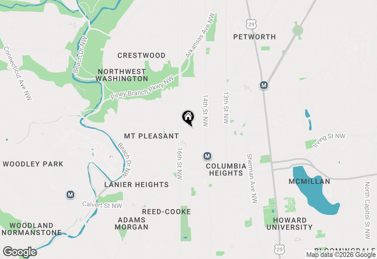 Map of 1518 Monroe Street Nw, Washington, DC 20010
