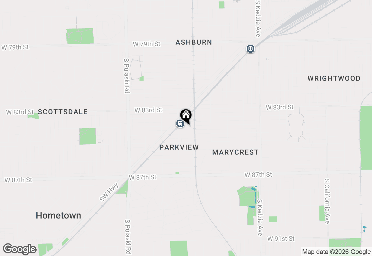 Map of 3629 W 84th Street, Chicago, IL 60652