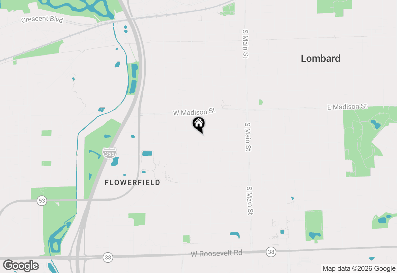 Map of 324 W Harrison Road, Lombard, IL 60148