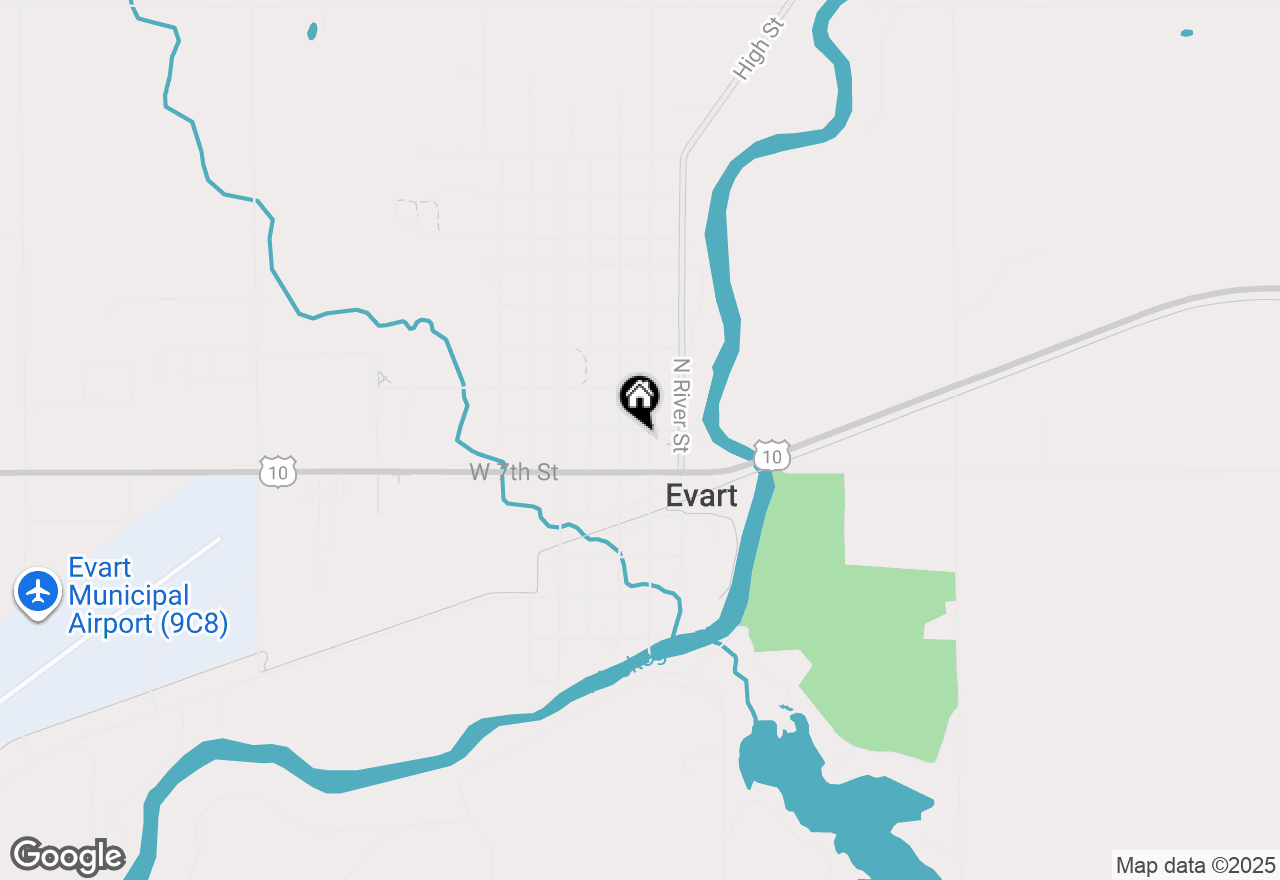 Map of 137 N Main Street, Evart, MI 49631