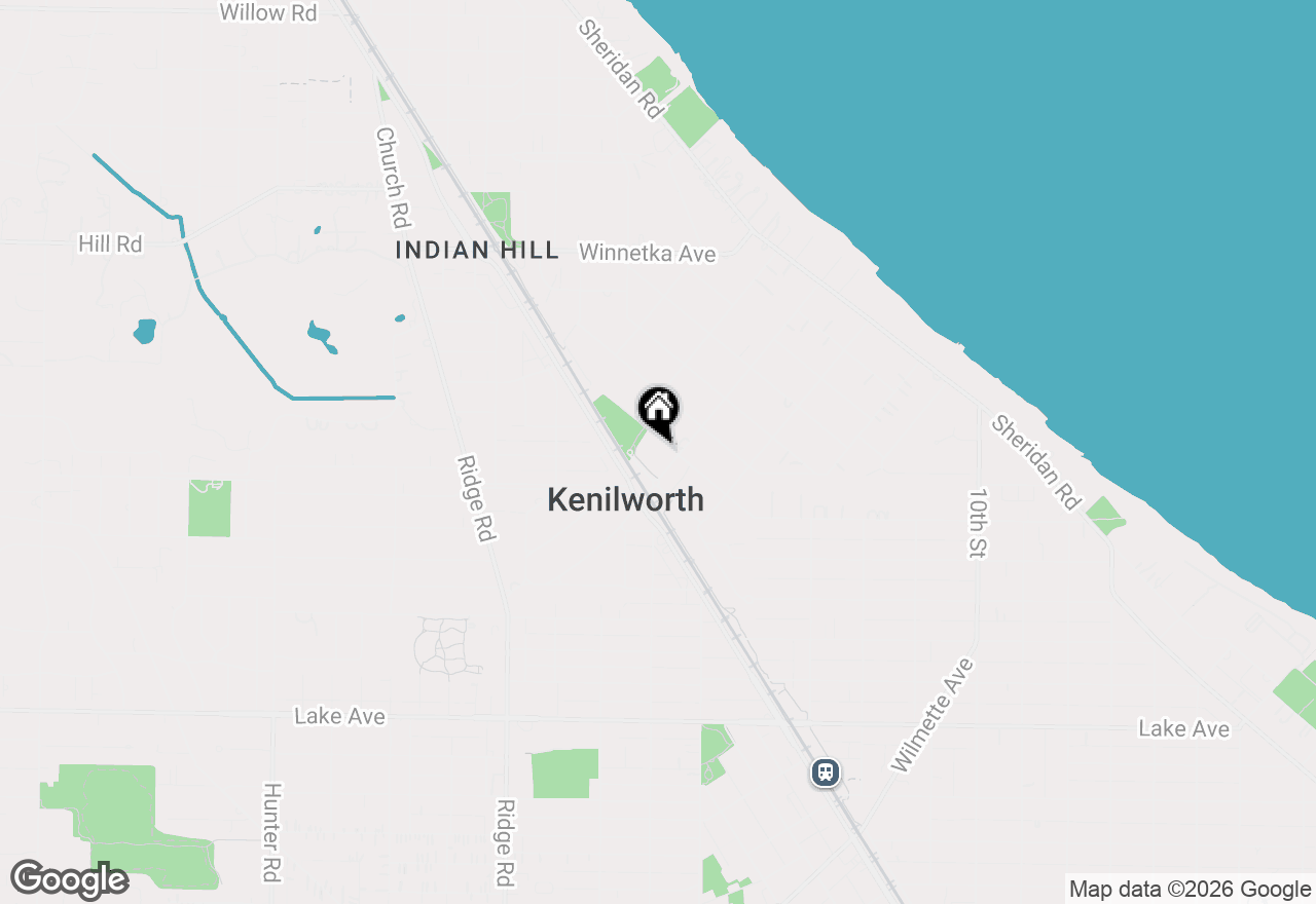 Map of 412 Cumnor Road, Kenilworth, IL 60043
