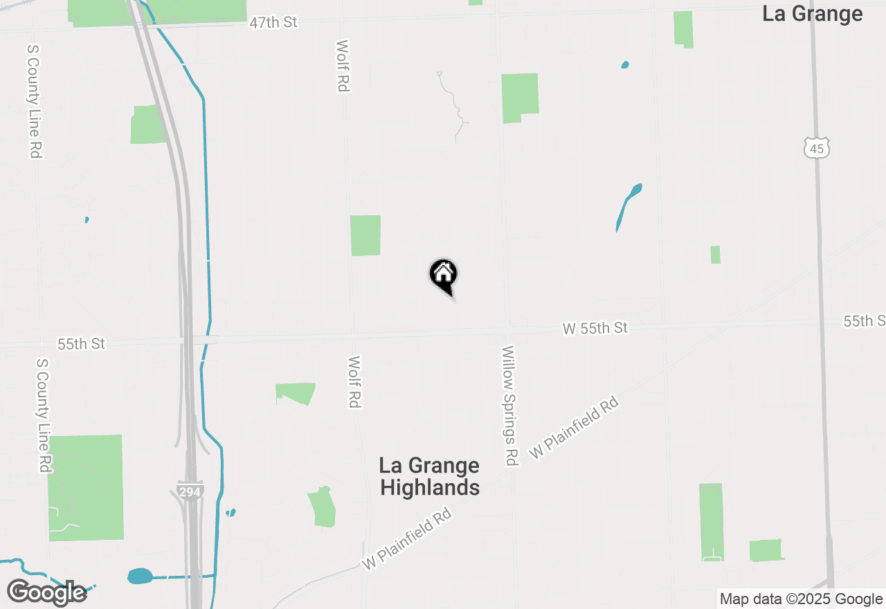 Map of 1720 W 54th Place, La Grange Highlands, IL 60525