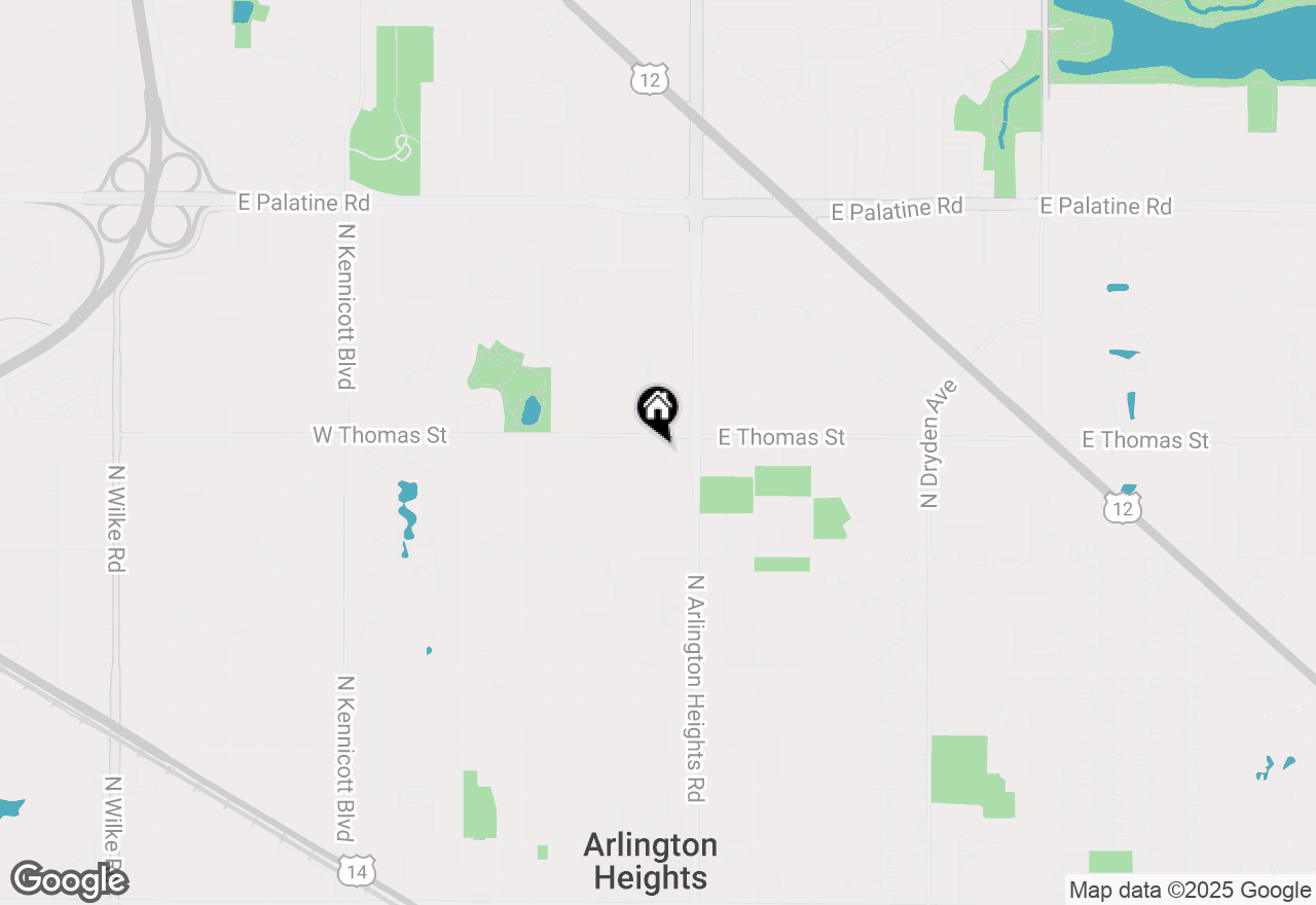 Map of 1440 N Evergreen Avenue #1B, Arlington Heights, IL 60004