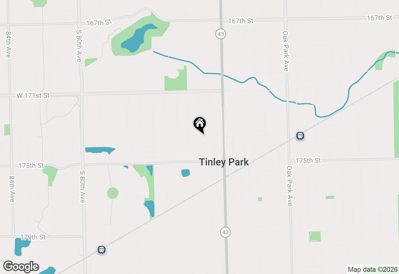 Map of 7297 173rd Place, Tinley Park, IL 60477