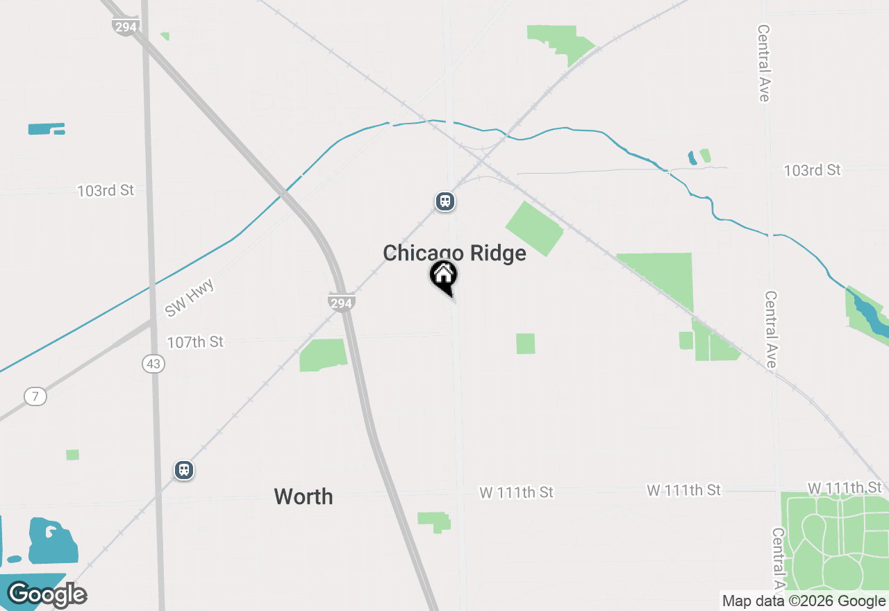 Map of 10636 Ridgeland Avenue #2D, Chicago Ridge, IL 60415