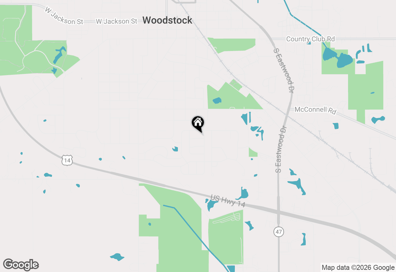 Map of 541 Blue Bonnet Lane, Woodstock, IL 60098