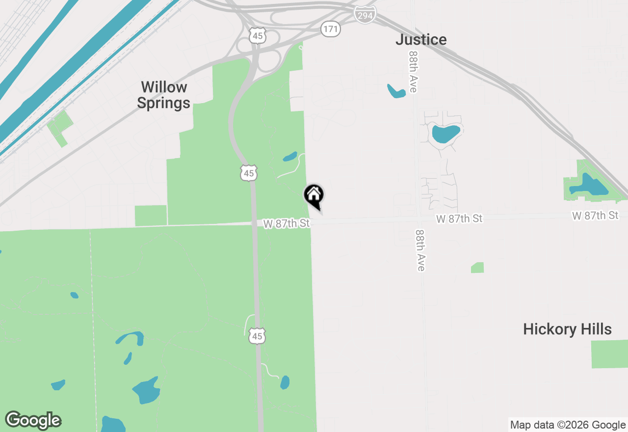 Map of 8651 S Kean Avenue, Hickory Hills, IL 60457