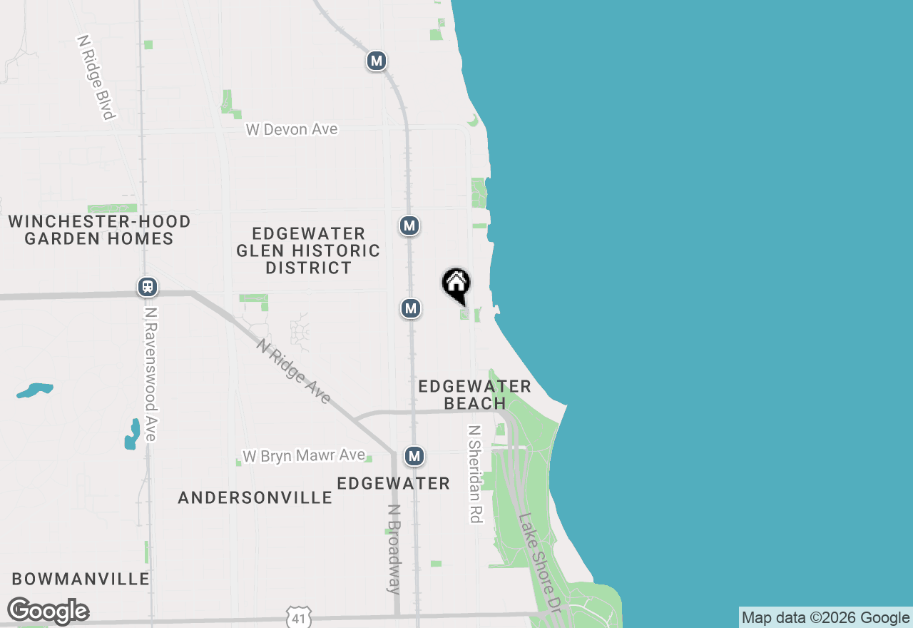 Map of 1023 W Thorndale Avenue #1, Chicago, IL 60660