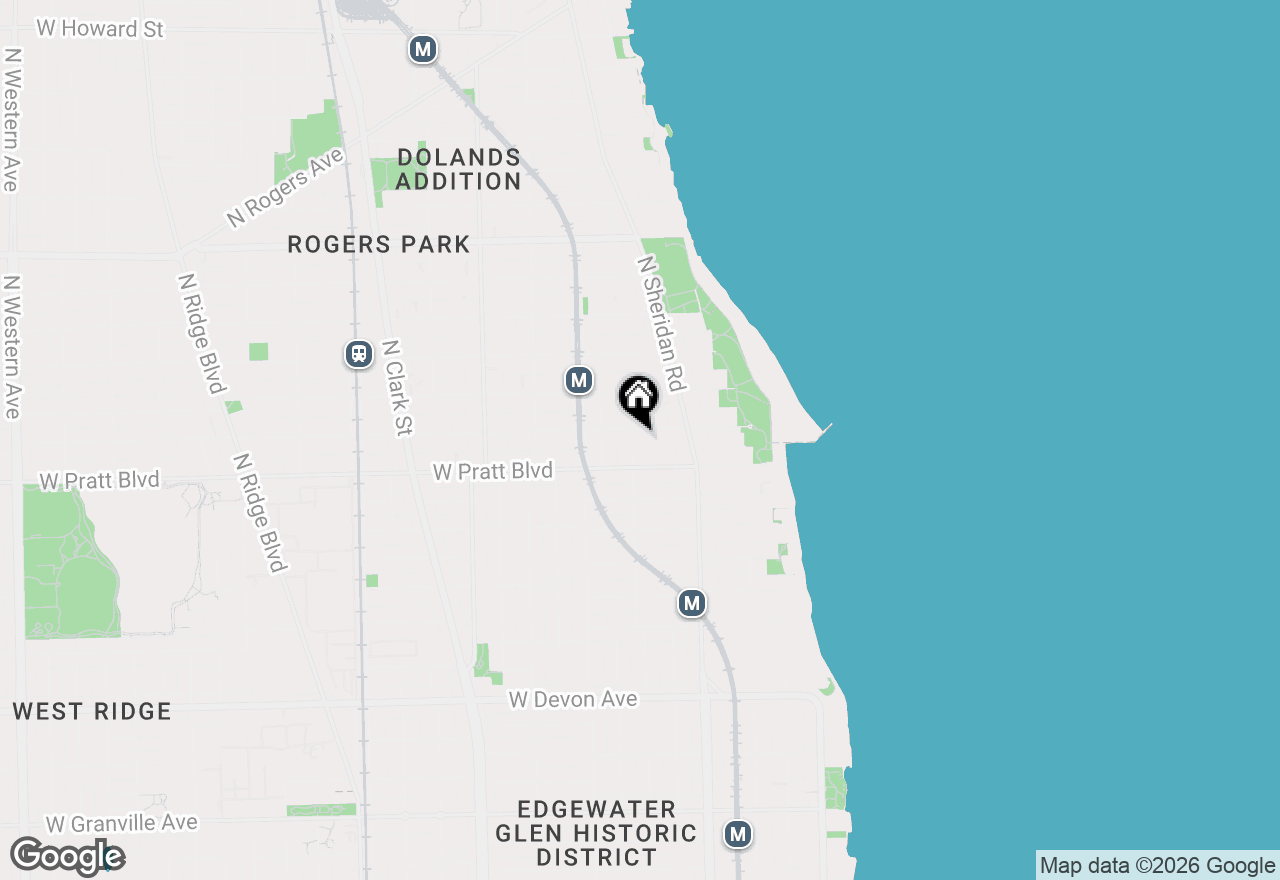 Map of 6827 N Lakewood Avenue #2E, Chicago, IL 60626