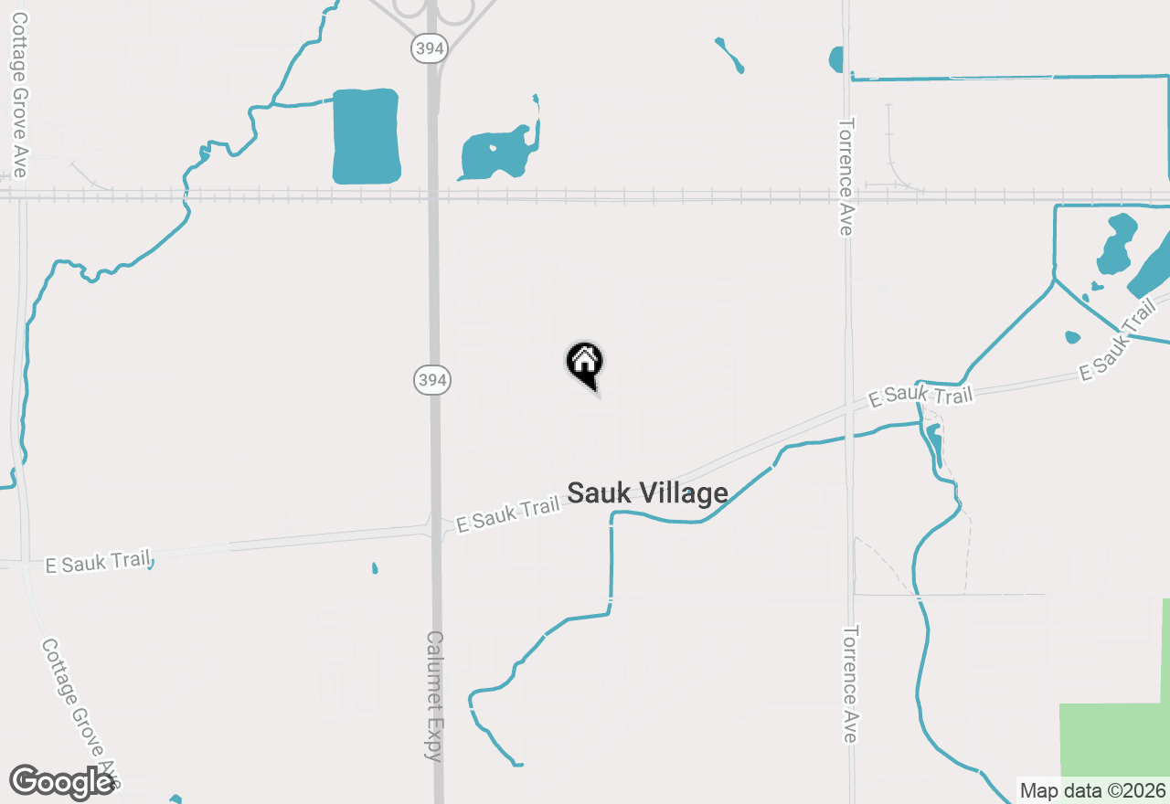 Map of 1834 218th Street, Sauk Village, IL 60411