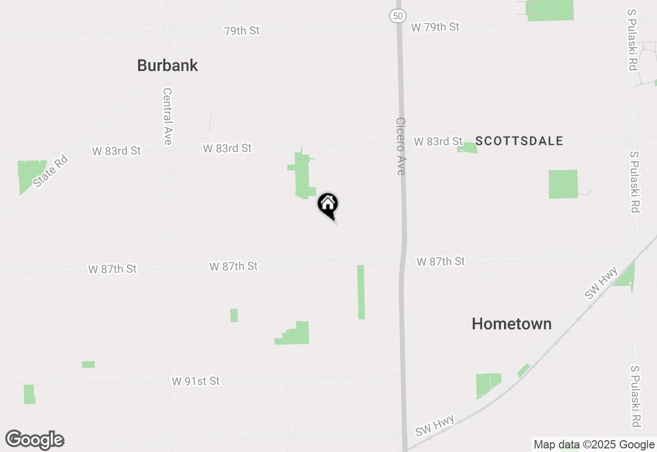 Map of 8544 Lawler Avenue, Burbank, IL 60459