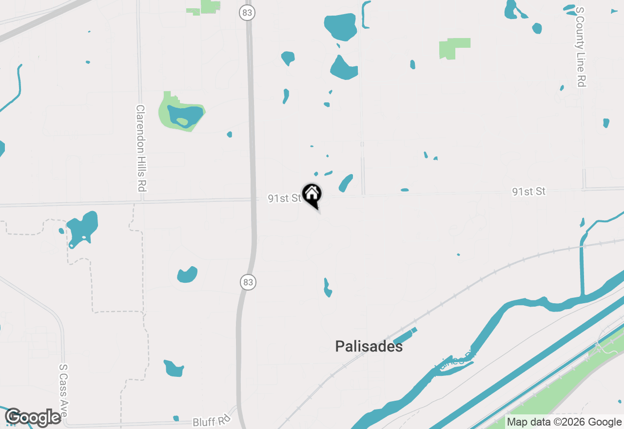 Map of 9150 Falling Waters Drive W, Burr Ridge, IL 60527