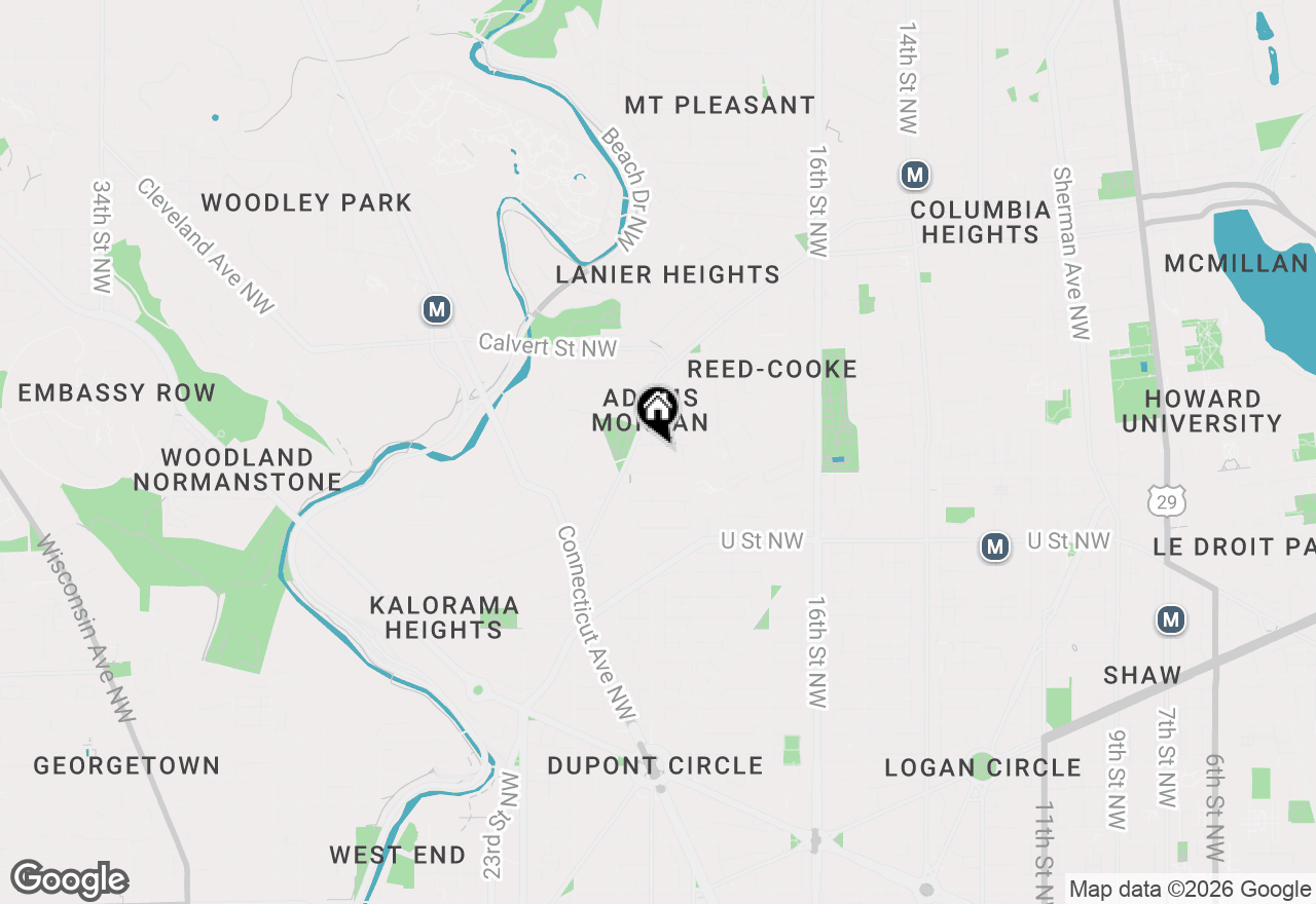 Map of 1837 Kalorama Road Nw #F, Washington, DC 20009