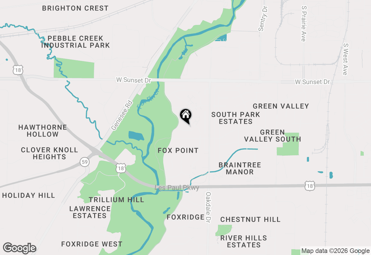 Map of 1254 Lambeth Rd, Waukesha, WI 53189