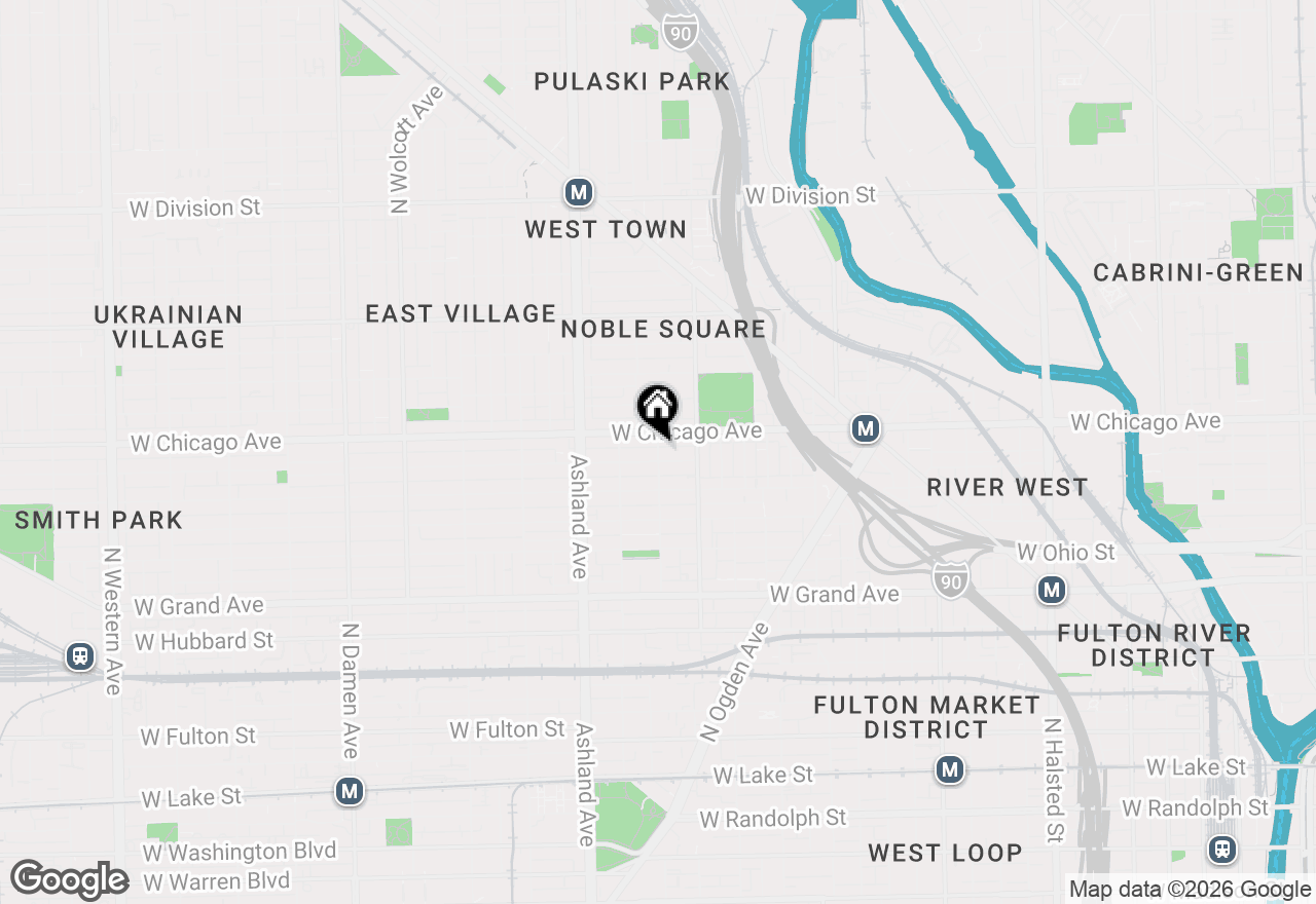 Map of 754 N Bishop Street #206, Chicago, IL 60642