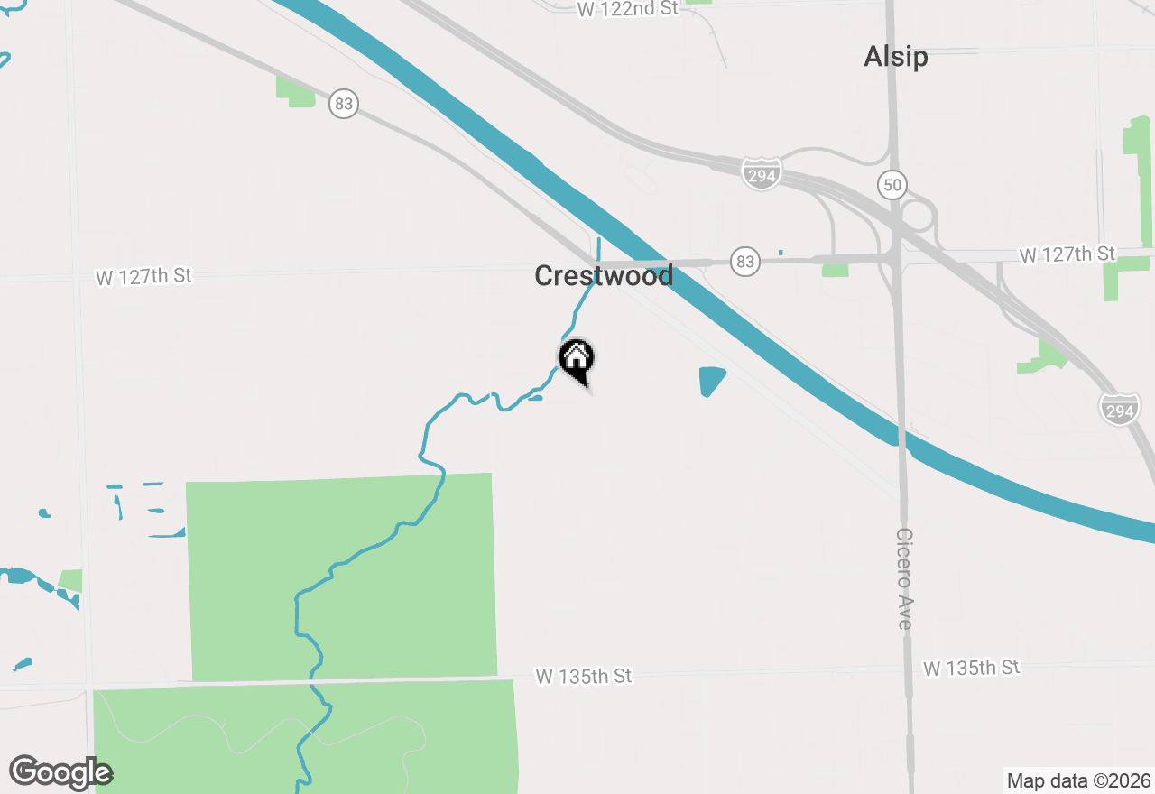 Map of 12850 Crestbrook Court #7, Crestwood, IL 60418