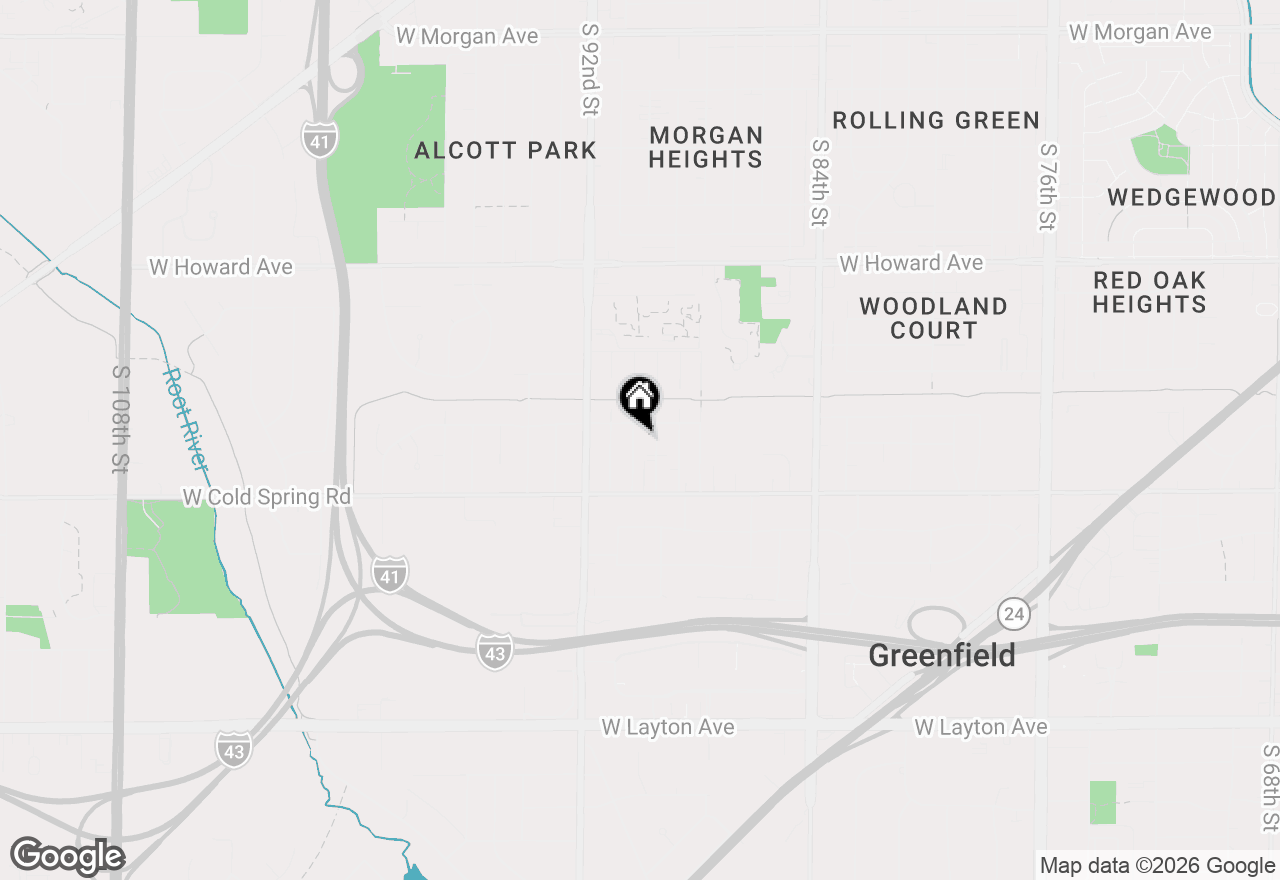 Map of 4224 S 91st St, Greenfield, WI 53228