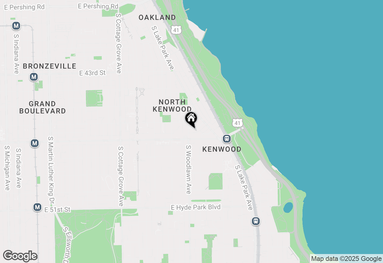 Map of 1209 E 46th Street #4W, Chicago, IL 60653