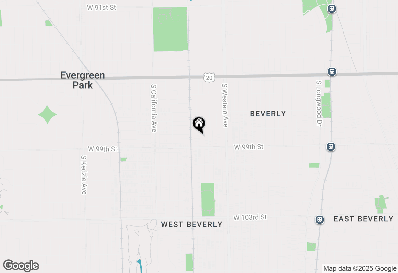 Map of 9817 S Maplewood Avenue, Evergreen Park, IL 60805