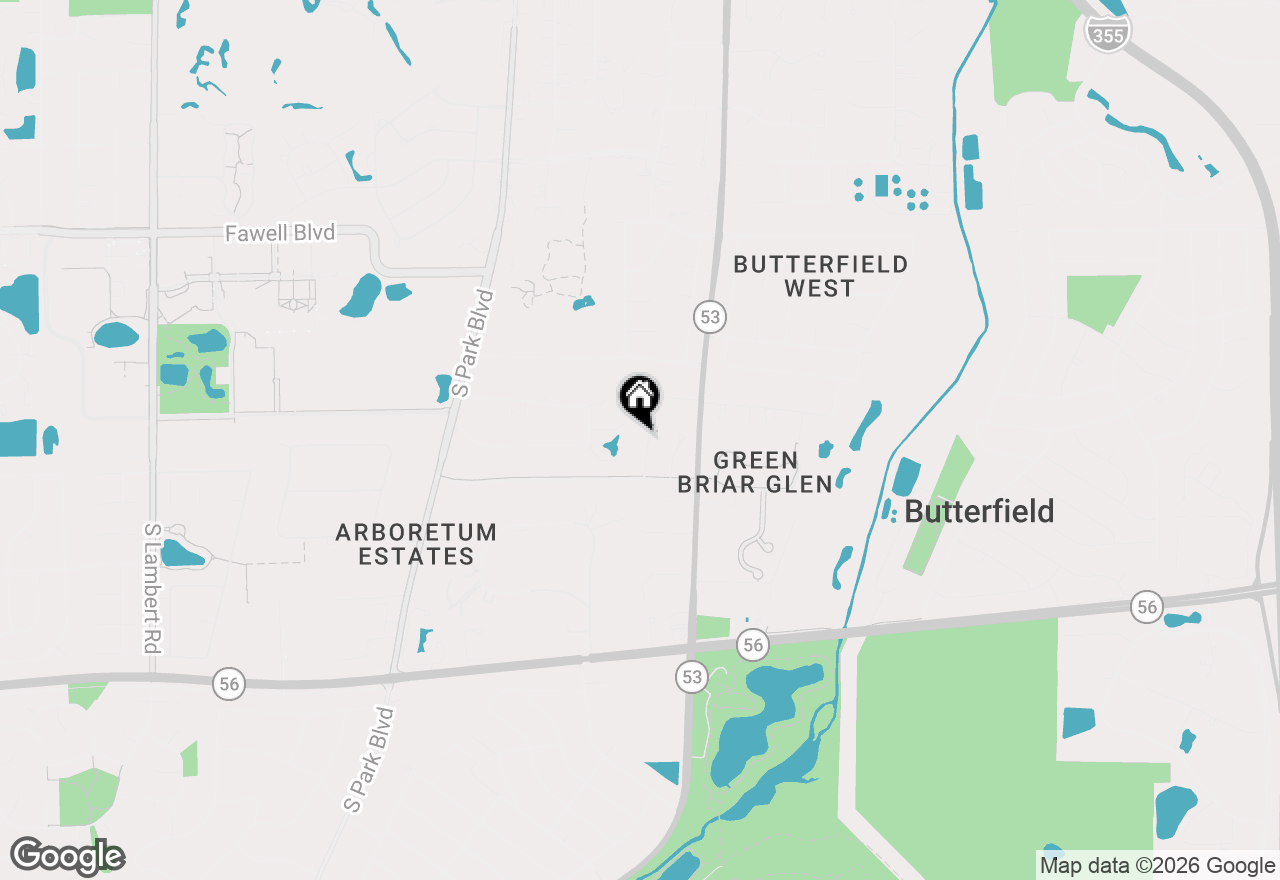 Map of 2S370 Canterbury Court, Glen Ellyn, IL 60137