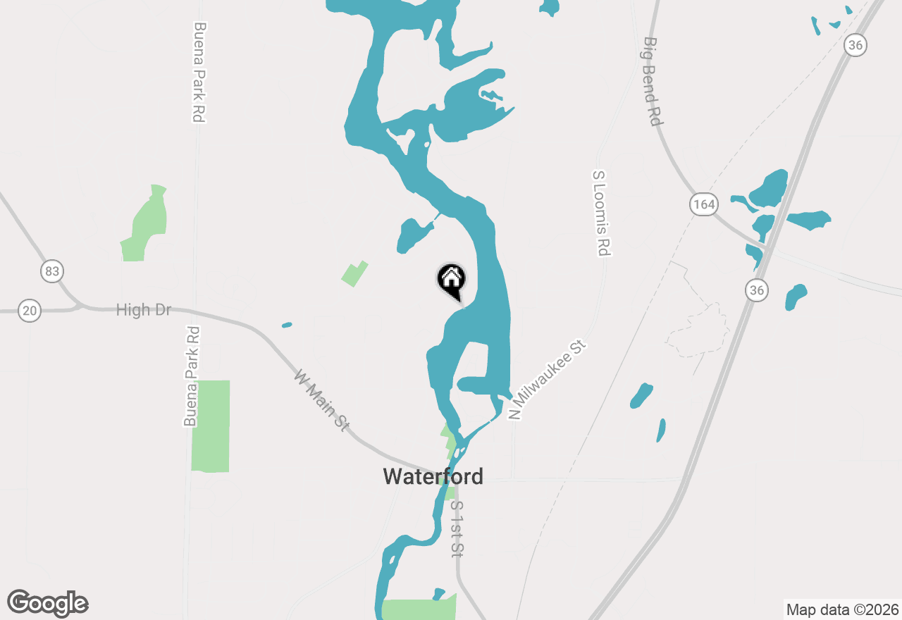 Map of 191 Riverside Dr, Waterford, WI 53185