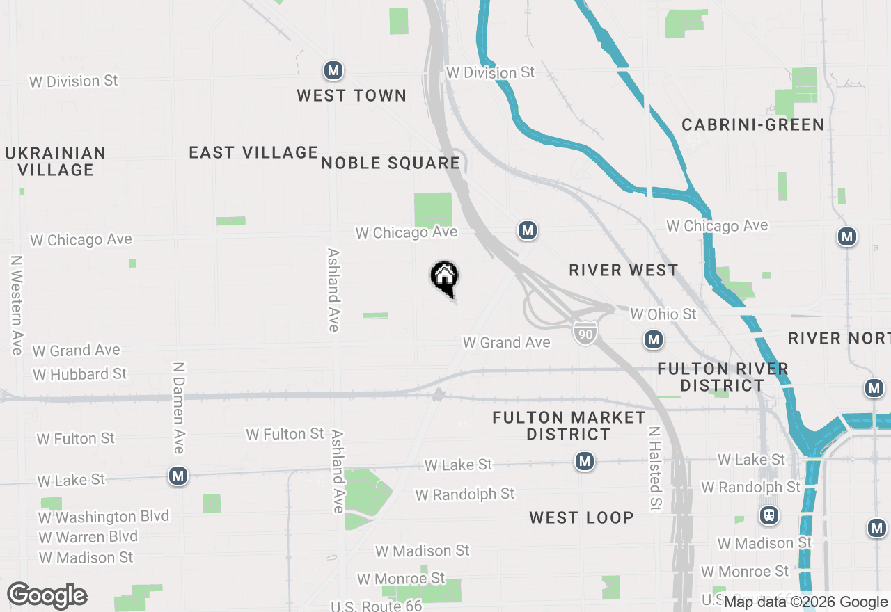 Map of 1322 W Ohio Street #2F, Chicago, IL 60642