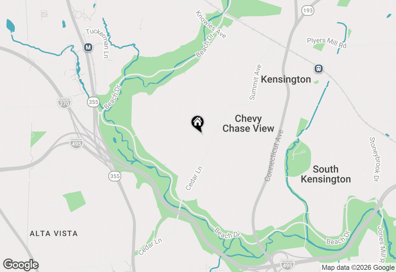 Map of 9915 Wildwood Road, Kensington, MD 20895