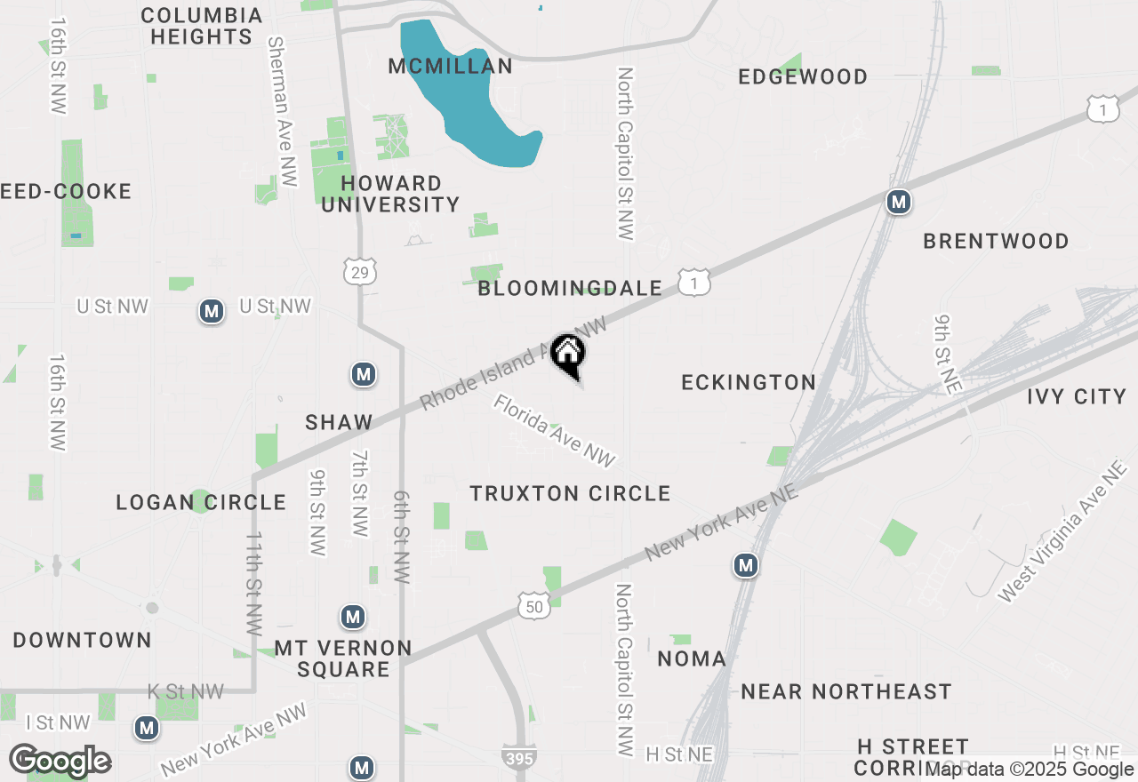 Map of 1741 1st Street Nw, Washington, DC 20001