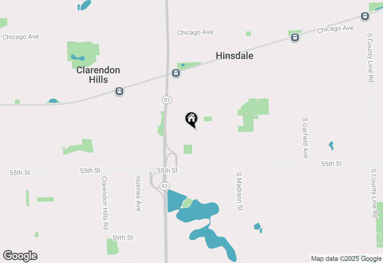 Map of 735 W 8th Street, Hinsdale, IL 60521