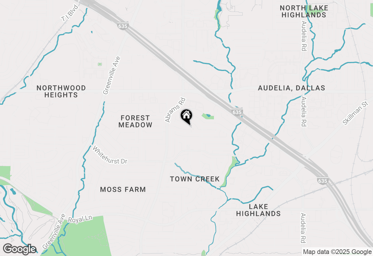Map of 9412 Hunters Creek Drive, Dallas, TX 75243