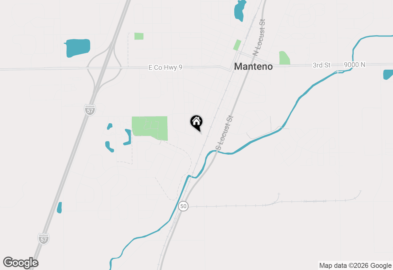 Map of 394 S Walnut Street, Manteno, IL 60950