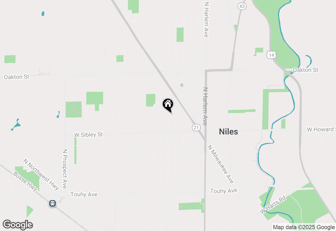 Map of 7434 W Jonquil Terrace, Niles, IL 60714