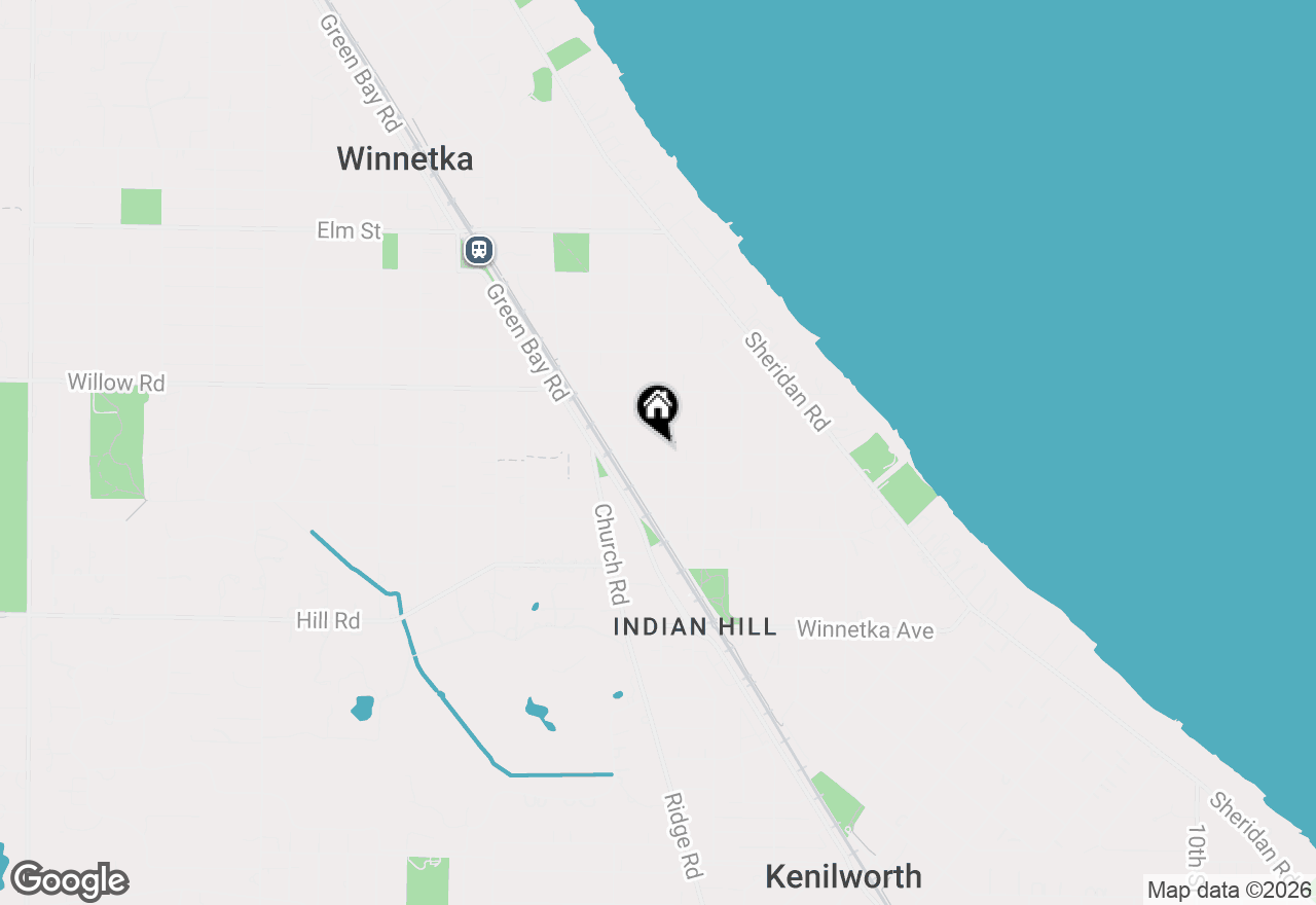 Map of 290 Poplar Street, Winnetka, IL 60093