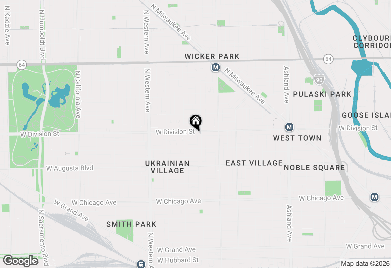 Map of 2121 W Division Street #3, Chicago, IL 60622