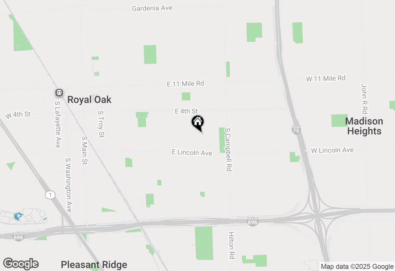 Map of 624 S Vermont Avenue, Royal Oak, MI 48067